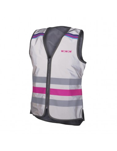 Gilet réfléchissant vélo femme Wowow Lucy FR rose