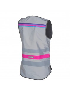 Gilet réfléchissant vélo femme Wowow Lucy FR rose 2
