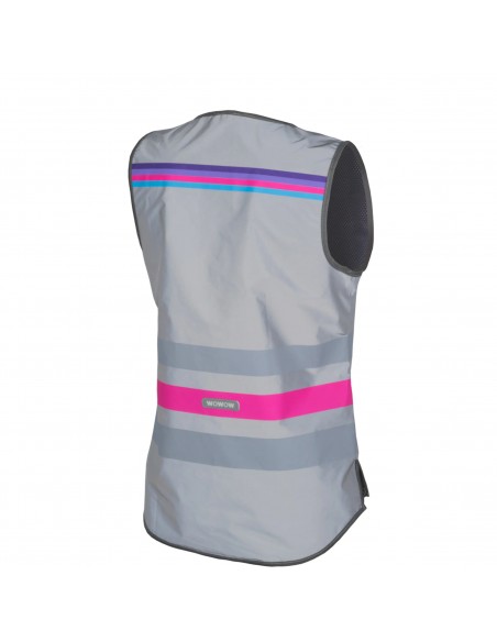 Gilet réfléchissant vélo femme Wowow Lucy FR rose