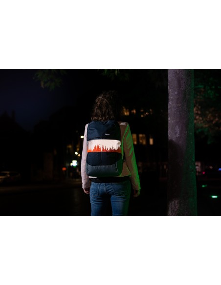 Bandeau réfléchissant sac a dos Wowow Quebec fluo
