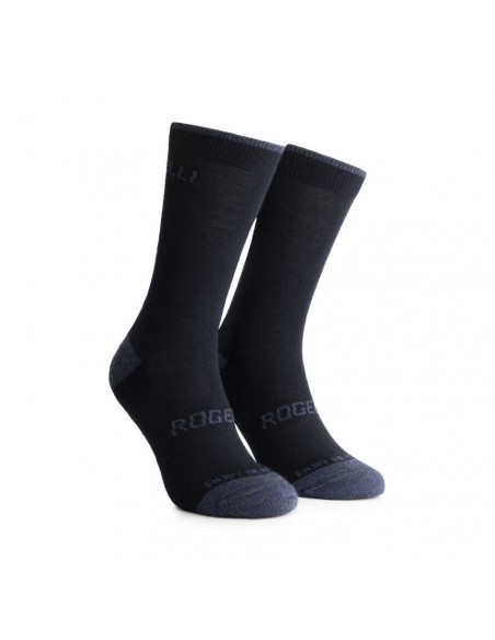 Chaussettes Vélo femme bleues et grises en Merino Rogelli lot de 2