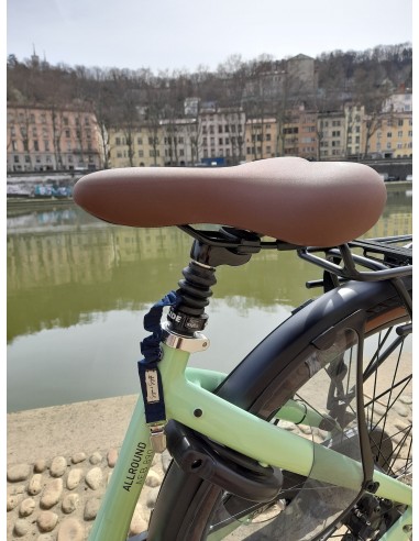 Attache jupe vélo bleu uni