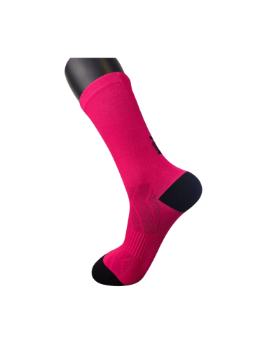Chaussettes vélo femme rose vif Kelenaya