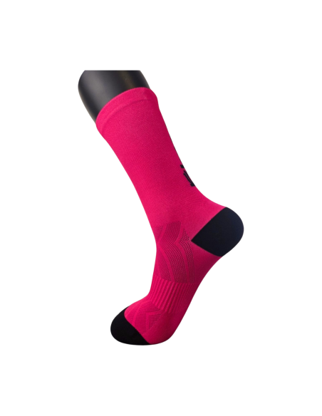 Chaussettes vélo femme rose vif Kelenaya