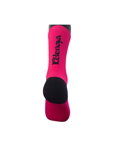 Chaussettes vélo femme rose vif Kelenaya